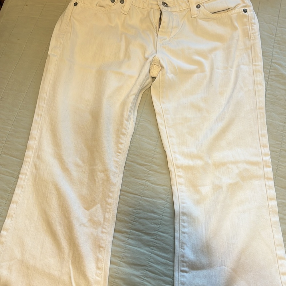 AG the Angelina Petite Boot Cut White Jeans 27T - Picture 6 of 9